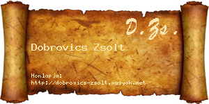 Dobrovics Zsolt névjegykártya